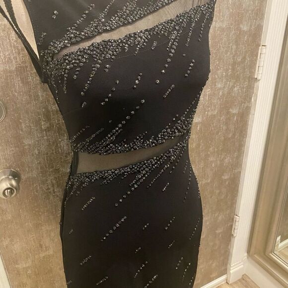 Tadashi embellished open back mini dress, S - Picture 5 of 10